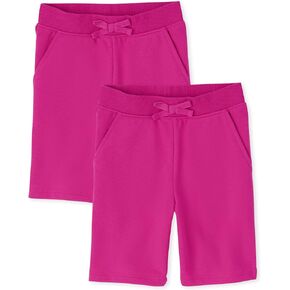 The Children's Place Girls' Active French Terry Shorts 2-Pack
