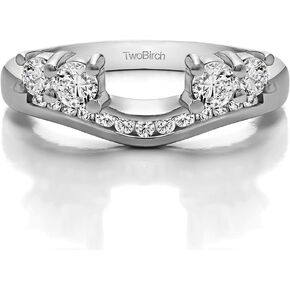 غلاف الذكرى السنوية من الفضة الإسترليني من توبيرتش سوليتير مع 0.73 قيراط من الزركونيا المكعبة in Kuwait