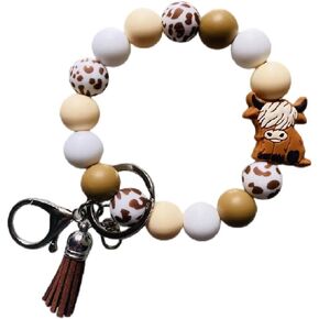 Cow Wristlet Keychain Cow Gifts for Women