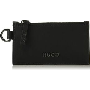 حامل بطاقات بسحاب من الجلد المصقول بشعار HUGO للرجال in Saudi Arabia