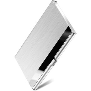 MaxGear PU Leather Business Card Case & Metal Business Card Holder