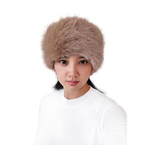 Lina & Lily Women's Winter Headband Head Ear Warmer Long Pile Faux Fur (Royal Blue)