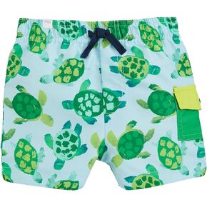 Mud Pie Boys' Standard Turtle Swim Trunks