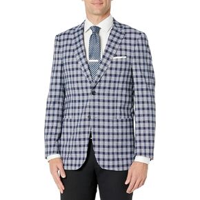 Men's Slim Fit Gingham Blazer