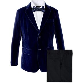 Spring Notion Big Boys' Velvet Blazer Set