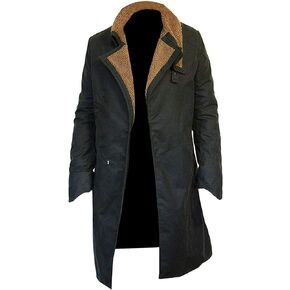Classic Closet Men’s Black Duster Long Leather Coat – Men’s Full Body Long Leather Trench Coat – Men Leather Trench Long Coat
