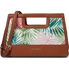 Anne Klein Print Convertible Clutch, Fruit Punch Multi Palm/Saddle