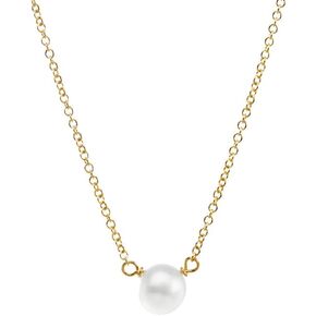 قلادة لؤلؤ الصداقة البيضاء من دوغيريد مملوءة بالذهب 40.64 سم - 45.72 سم in Kuwait