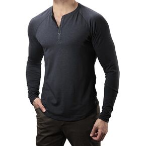 (New) Meridian Henley | Raglan Sleeve | for Tall Slim Men
