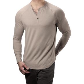 (New) Meridian Henley | Raglan Sleeve | for Tall Slim Men