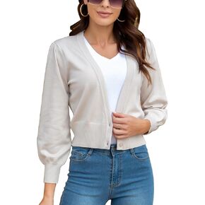 KNIT & CAST Lightweight Cardigan Sweaters for Women V Neck Button Down Shrugs for Dress in Kuwait