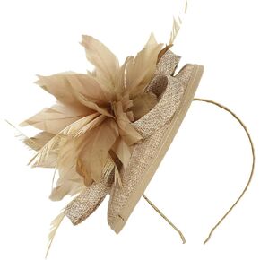 Beaupretty Fascinators Hats Headband Cocktail Tea Party Hats Feather Flapper Hat Clips for Women Black