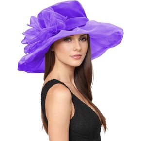 Komorebi Kentucky Derby Hats for Women Fascinator Hats Organza Tea Party Hats Bridal Church Wedding Headwear