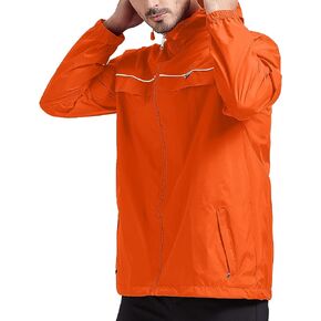 V VALANCH Mens Rain Jacket Waterproof Lightweight Windbreaker with Hood Outdoor Raincoat for Hiking Running Travel