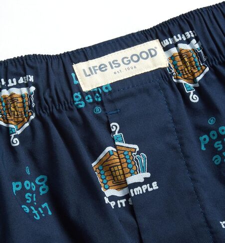 Life is Good Men’s Underwear – Cotton Woven Boxers with Fly (6 Pack) in Saudi Arabia