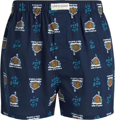 Life is Good Men’s Underwear – Cotton Woven Boxers with Fly (6 Pack) in Saudi Arabia