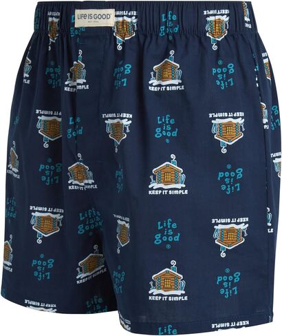 Life is Good Men’s Underwear – Cotton Woven Boxers with Fly (6 Pack) in Saudi Arabia