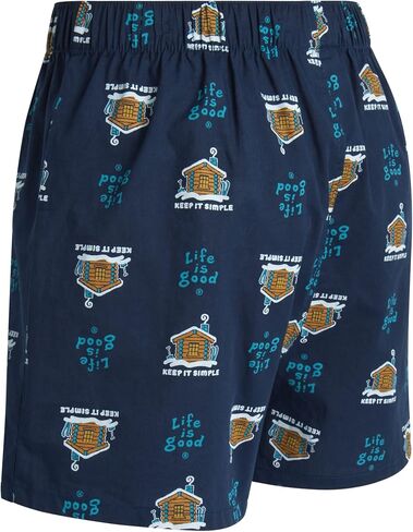 Life is Good Men’s Underwear – Cotton Woven Boxers with Fly (6 Pack) in Saudi Arabia