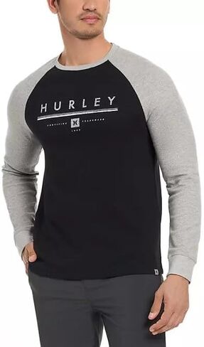 Hurley Men's Long Sleeve Thermal (X-Large, Black) in Saudi Arabia