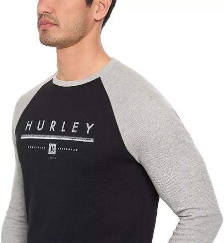 Hurley Men's Long Sleeve Thermal (X-Large, Black) in Saudi Arabia