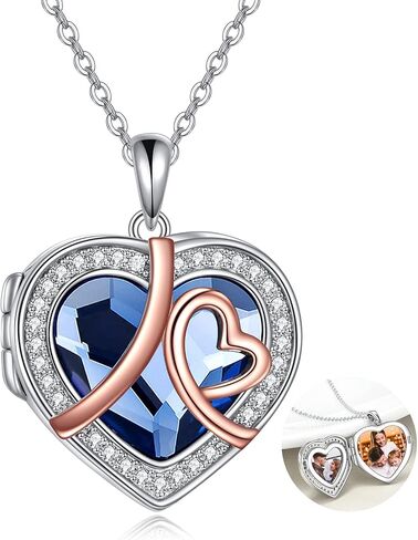 AOBOCO I Love You Forever Jewelry Gift for Her Sterling Silver Heart Pendant Necklace in Saudi Arabia