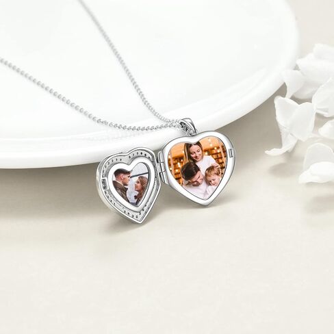 AOBOCO I Love You Forever Jewelry Gift for Her Sterling Silver Heart Pendant Necklace in Saudi Arabia