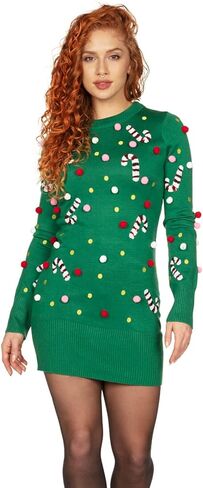 Tipsy Elves Women's Pop of Peppermint Sweater Dress Size Medium in Saudi Arabia