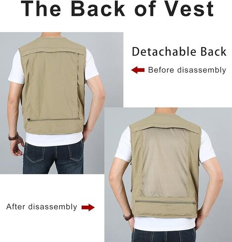 سترة PEHMEA الرجالية متعددة الأغراض للصيف والعمل في الهواء الطلق وسفاري لصيد الأسماك in Kuwait