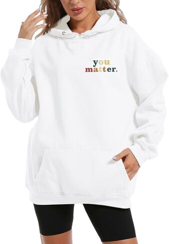 Dear Person Behind Me You Are Enough Hoodie for Women Teen Girls Oversized Aesthetic Graphic Sweatshirt Pullover Top in Saudi Arabia