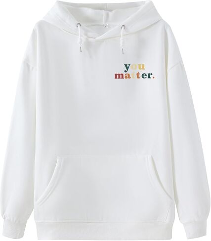 Dear Person Behind Me You Are Enough Hoodie for Women Teen Girls Oversized Aesthetic Graphic Sweatshirt Pullover Top in Saudi Arabia