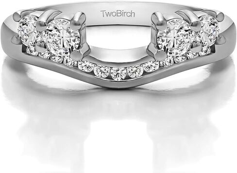 غلاف الذكرى السنوية من الفضة الإسترليني من توبيرتش سوليتير مع 0.73 قيراط من الزركونيا المكعبة in Kuwait