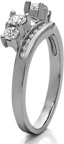 غلاف الذكرى السنوية من الفضة الإسترليني من توبيرتش سوليتير مع 0.73 قيراط من الزركونيا المكعبة in Kuwait