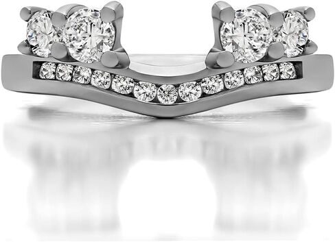 غلاف الذكرى السنوية من الفضة الإسترليني من توبيرتش سوليتير مع 0.73 قيراط من الزركونيا المكعبة in Kuwait