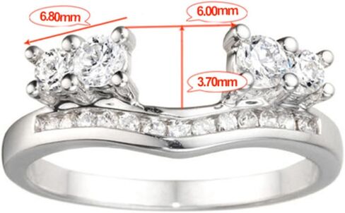 غلاف الذكرى السنوية من الفضة الإسترليني من توبيرتش سوليتير مع 0.73 قيراط من الزركونيا المكعبة in Kuwait