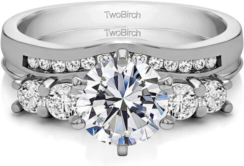 غلاف الذكرى السنوية من الفضة الإسترليني من توبيرتش سوليتير مع 0.73 قيراط من الزركونيا المكعبة in Kuwait