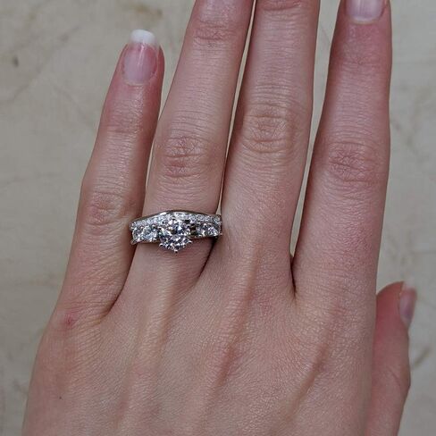 غلاف الذكرى السنوية من الفضة الإسترليني من توبيرتش سوليتير مع 0.73 قيراط من الزركونيا المكعبة in Kuwait