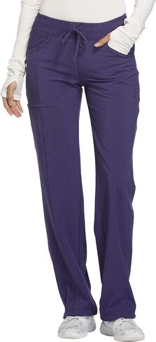 Cherokee Infinity Women Scrubs Set 2625A Mock Wrap Top & 1123A Straight Leg Drawstring Pant, Grape- S Top/S Pant in Saudi Arabia