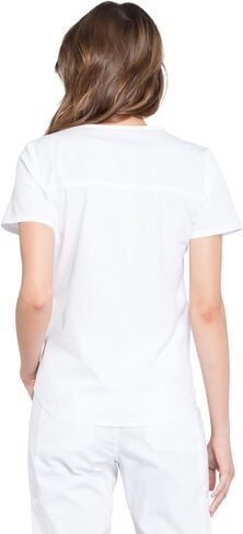 Women Scrubs Set Workwear Professionals WW665 V-Neck Top & WW170 Mid Rise Straight Leg Pull-on Cargo Pant, White- M Top/M Pant in Saudi Arabia