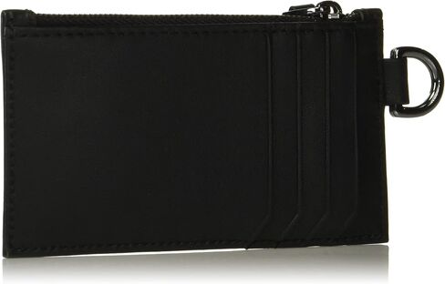 HUGO Men's Polished Logo Leather Zipper Card Holder in Saudi Arabia