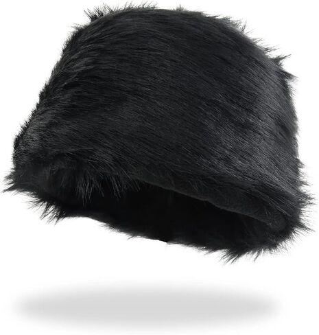 Phaiy Fluffy Russian Hat Women Faux Fur Hat for Winter Warm Outdoor Headband Comfy Cossack Style Hat in Saudi Arabia