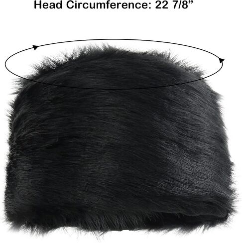 Phaiy Fluffy Russian Hat Women Faux Fur Hat for Winter Warm Outdoor Headband Comfy Cossack Style Hat in Saudi Arabia