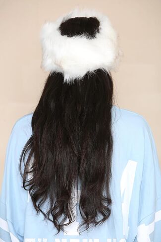 عصابة رأس Loxdonz للسيدات من الفرو الصناعي للشتاء، عصابات رأس لتدفئة الأذن (مقاس واحد، أسود) in Kuwait