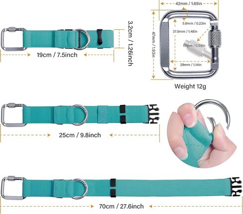 Luggage Straps Jacket Gripper with Square Carabiners & Ring Hooks Adjustable Baggage Suitcase Straps Belts Bag Travel Accessorie,Black in Saudi Arabia