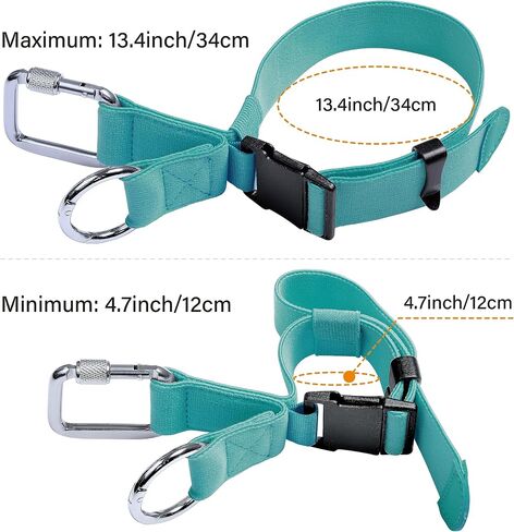 Luggage Straps Jacket Gripper with Square Carabiners & Ring Hooks Adjustable Baggage Suitcase Straps Belts Bag Travel Accessorie,Black in Saudi Arabia