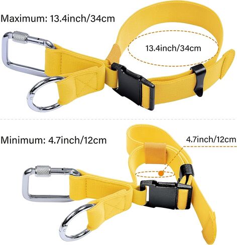 Luggage Straps Jacket Gripper with Square Carabiners & Ring Hooks Adjustable Baggage Suitcase Straps Belts Bag Travel Accessorie,Black in Saudi Arabia
