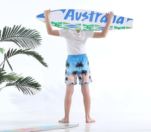 YIRONGWANG الأولاد ملابس السباحة جذوع الملاكم بطانة بسط ضغط هاواي شاطئ ملابس السباحة السراويل UPF 50 + سريعة الجافة 7-16 سنة in Kuwait