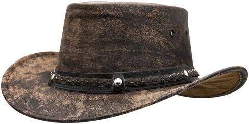 Sidewinder Crushable Cowboy Hat for Men Women Lightweight Handcrafted Western Shapeable Outback Hat Wide Brim Durable Cowgirl in Saudi Arabia