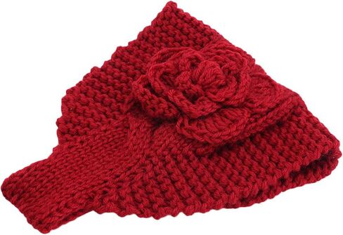 Handmade Crochet Flower Headwrap Knit Headband Women Warmer Ear Wool Wide Turban Hairband Bandage in Saudi Arabia