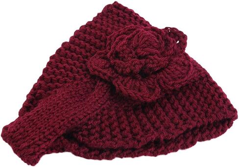 Handmade Crochet Flower Headwrap Knit Headband Women Warmer Ear Wool Wide Turban Hairband Bandage in Saudi Arabia