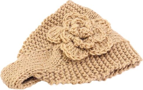 Handmade Crochet Flower Headwrap Knit Headband Women Warmer Ear Wool Wide Turban Hairband Bandage in Saudi Arabia